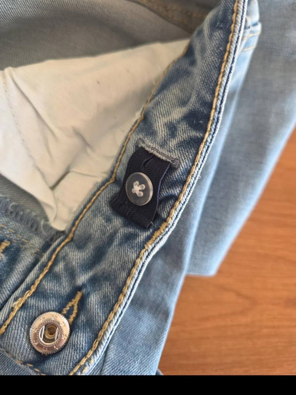 Light Blue Girl’s High-Rise Button-Fly Jeans
